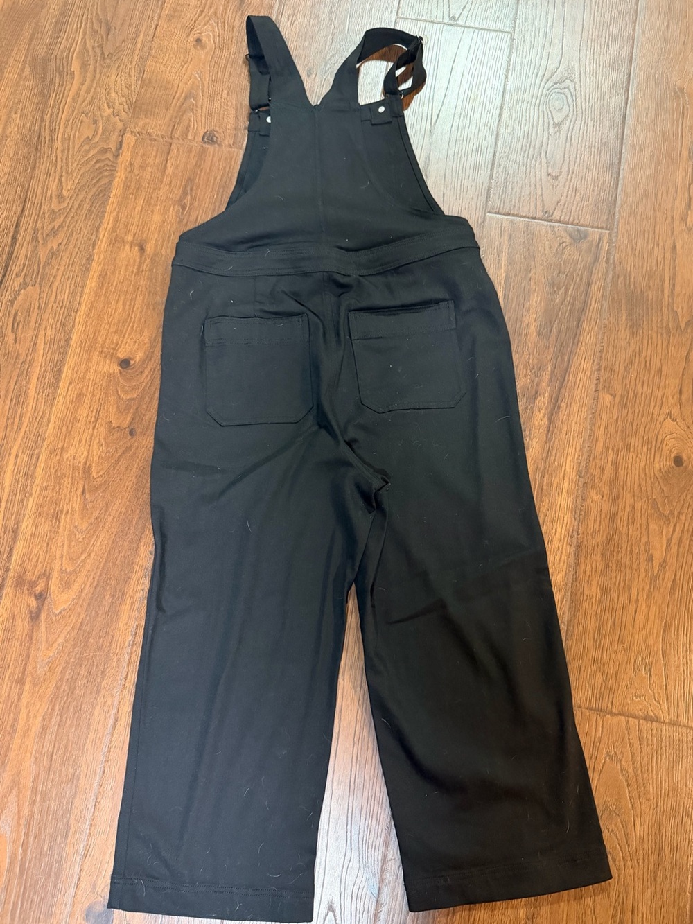 Duluth Trading Company Wide Leg Crop Overalls Black M Regular, Medium - Picture 4 of 6